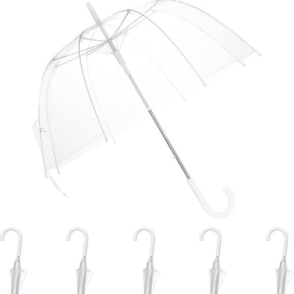 LIVINGbasics Clear Umbrella 18 Pack For Rain Wedding Decor - Picture 1 of 4